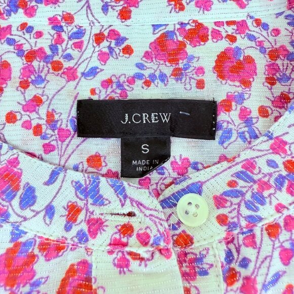 NWOT J.Crew Boho Border Print Cotton Tunic Blouse – Women’s Small - Picture 3 of 11